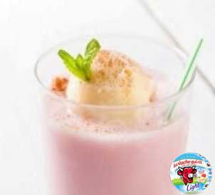 Milkshake aux fraises et fromage La Vache qui rit Light 